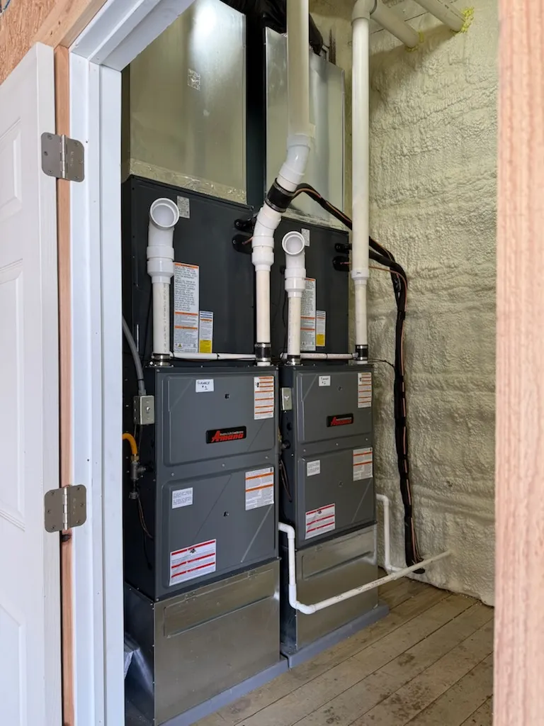 Home warranty for HVAC repair in Indiana furnace mechanical room